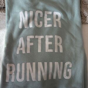 Mint Green Graphic Crop Sweatshirt